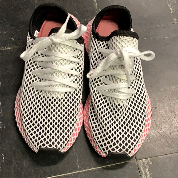 adidas Shoes - Adidas Deerupt White Pink Black Sneakers